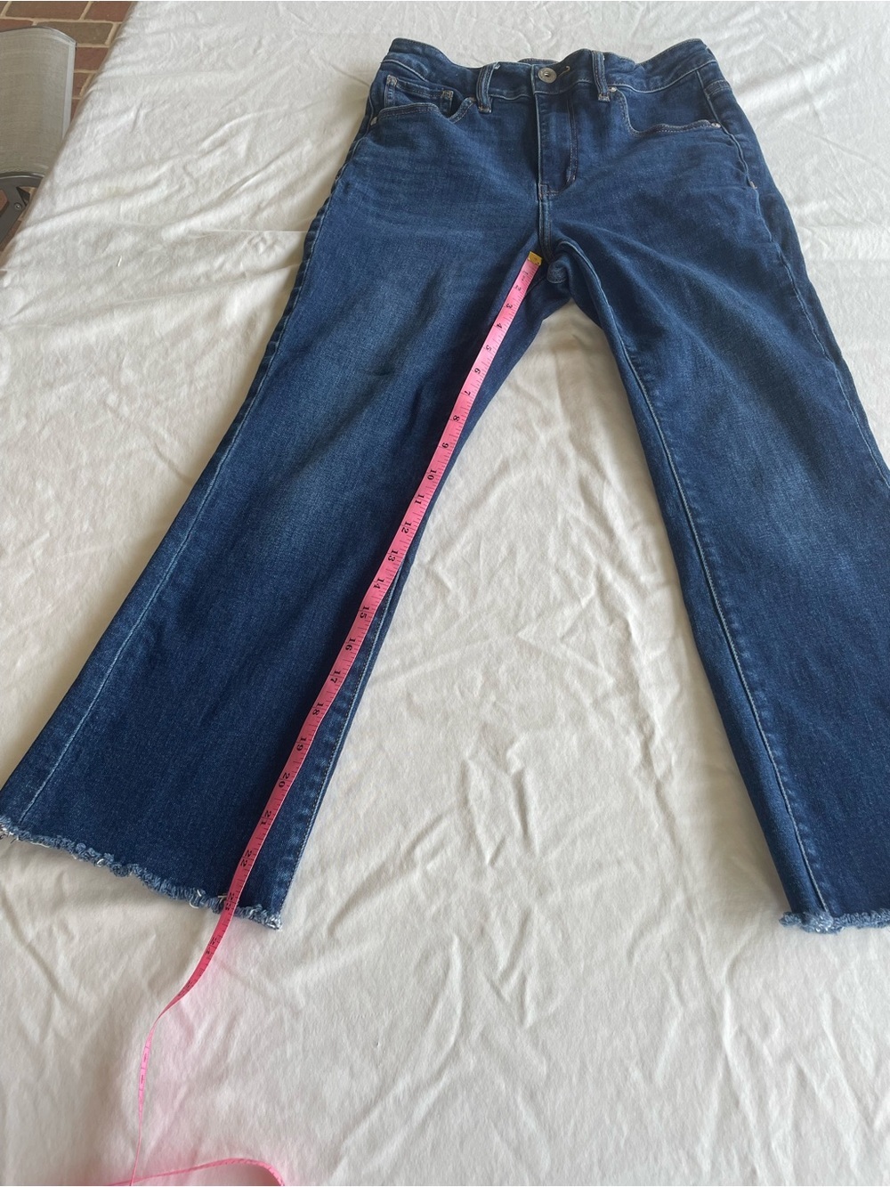 👖 JAG High Rise Bootcut Jeans 6/28 Medium Wash Raw Hem Stretch Denim Pants